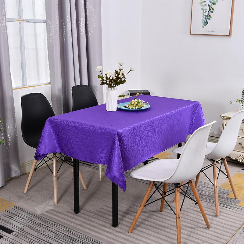 Hotel Restaurant Restaurant Essensstand Platz Tischdecke Tischdecke Rechteckig Esstischdecke Benutzerdefiniert Lila Königsblau