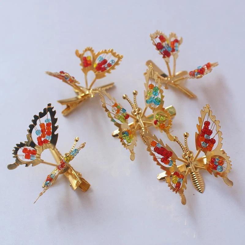 12Pcs 3D Moving Butterfly Hair Clips Metal Moving Wings Butterfly Hair Accessories Hair Clips Barrettes For Women Girls Kids