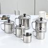 Large Capacity Stainless Steel Mug with Lid - Durable, Drop-Proof, Ideal for Kindergarten & Construction Site, Perfect for Cold Water & Tea.