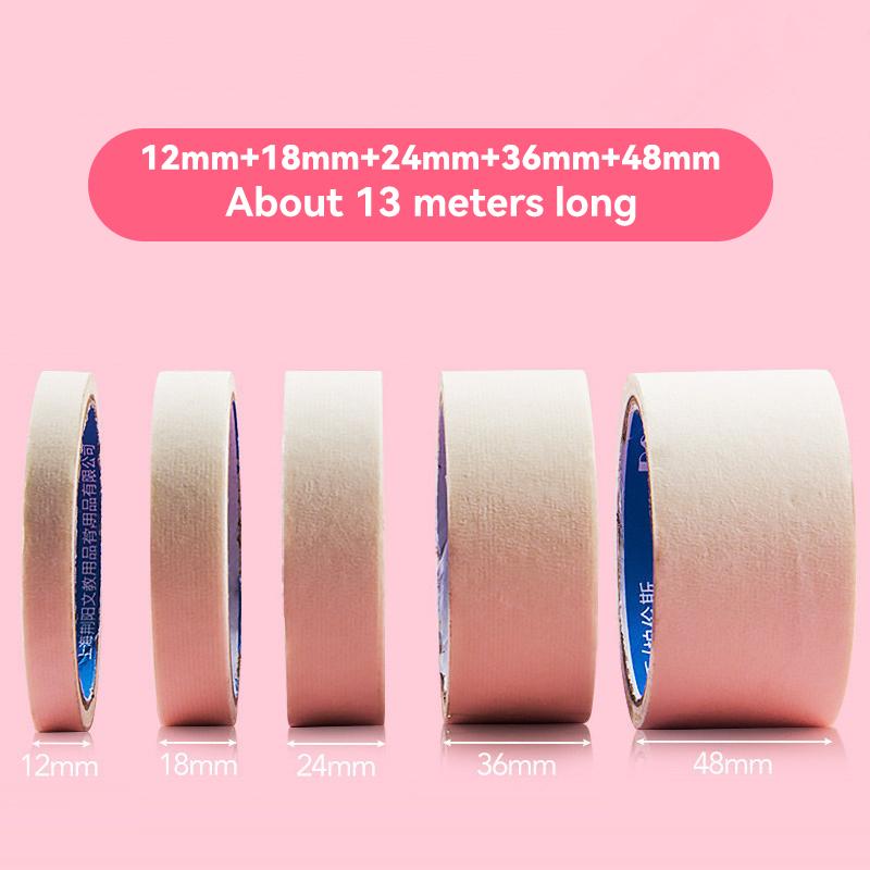 10mm-48mm Paper Fixation Masking Tape for Artist Sketch Watercolor Drawing Oil Painting School Supplie 13M Sticky Traceless Tape