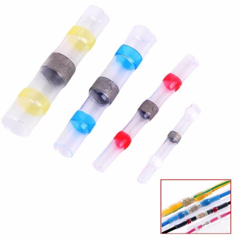 10/50PCS Konektory vodičů s pájecím těsněním Vodotěsné teplem smrštitelné konektory na tupo Elektrické koncovky vodičů Izolované tupé spoje