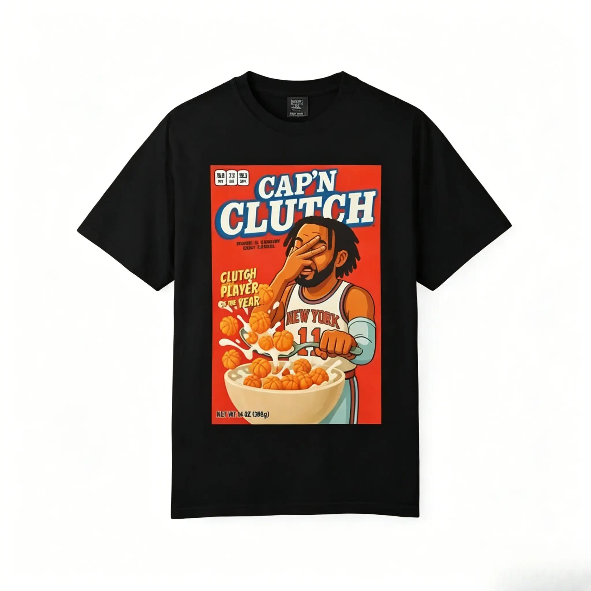 Captain Clutch Jalen Brunson Knicks T Shirt Adult - Print on front S