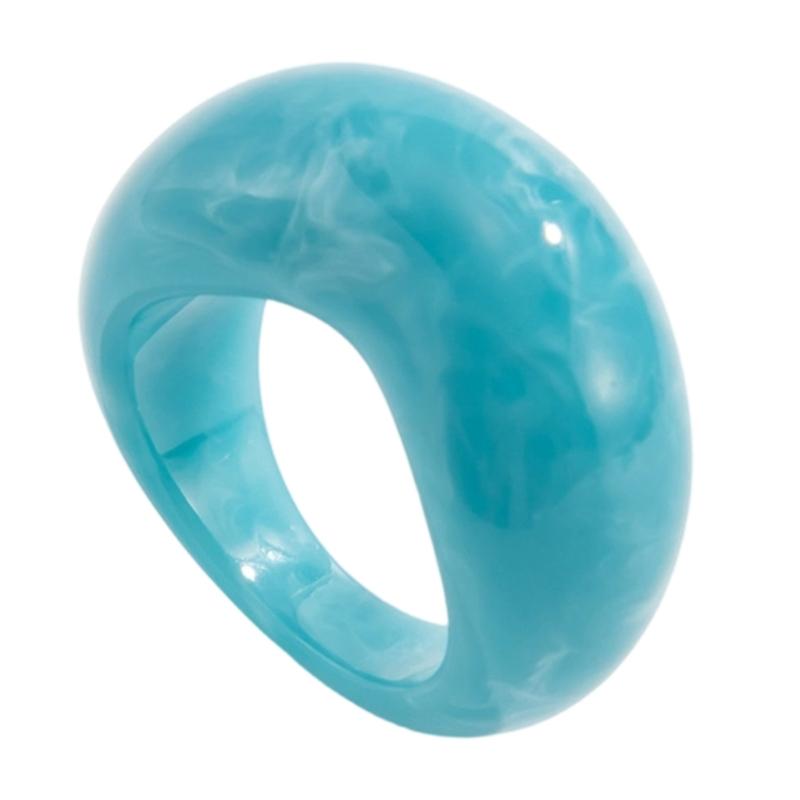 

Стильное V-образное кольцо из смолы с градиентной расцветкой, аксессуары для пальцев для повседневной носки, модная бижутерия, подарок синий