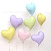 20 Inch Matte Crooked Heart Aluminum Film Balloon Candy Color Curved Love Helium Balloon Party Decoration