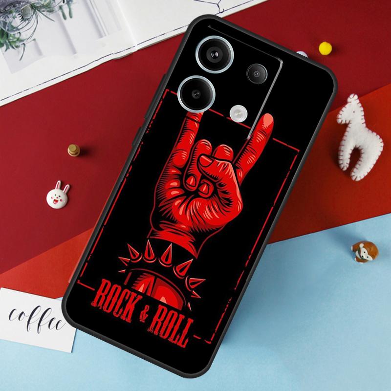 Rock and Roll Skull Case For Xiaomi Redmi Note 14 Pro 13 12 11 10 15 Pro Plus Redmi 15 14C 10C 12C 13C 15C Cover
