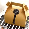 200Pcs Hand Made Long Adhesive Cake Packaging Sealing Label Baking Kraft Sticker