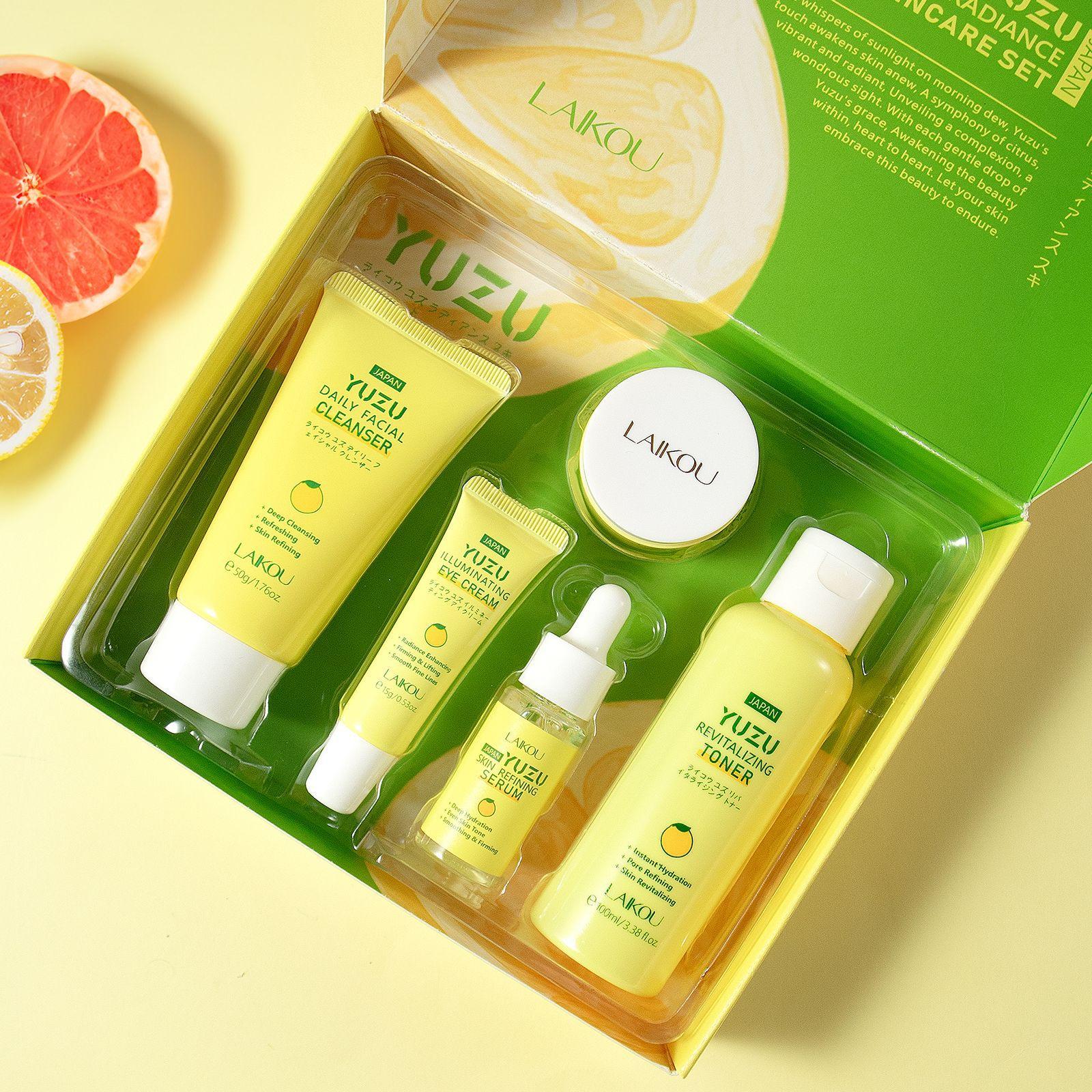 

LAIKOU Japanese Yuzu 5 pcs Hydrating Skincare Gift Set