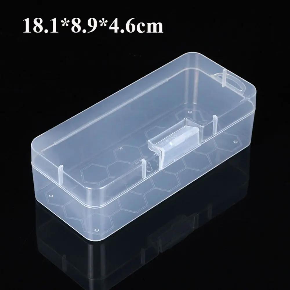 Square Plastic Transparent Storage Box Jewelry Beads Container Power Tools Accessories Box Small Items Sundries Organizer Case