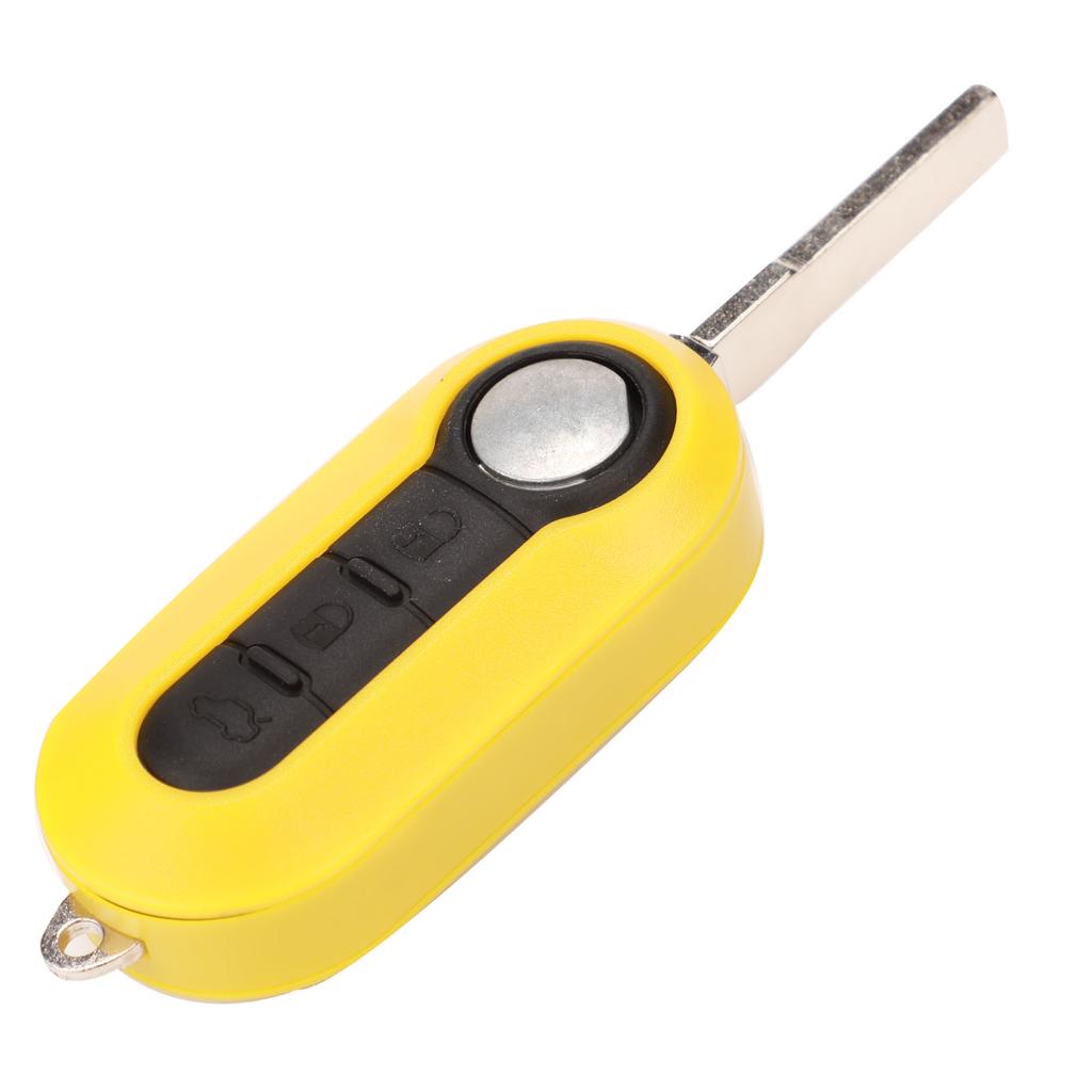 jingyuqin 3 Button Flip Remote Key Case Shell Cover Housing For Fiat 500 Panda Punto Bravo Car Alarm Keyless Entry Fob