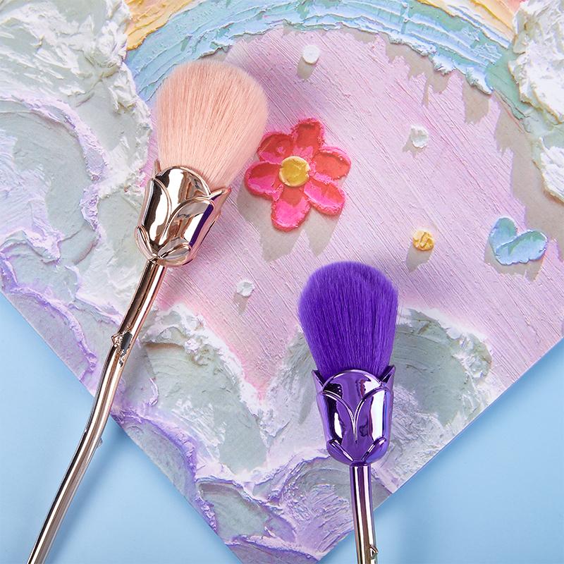 Rose Nail Dust Brush For Manicure Flower Nail Art Brush Nail Accessories Tools Popular Round Small Gel Polish Cleaning Brushesna