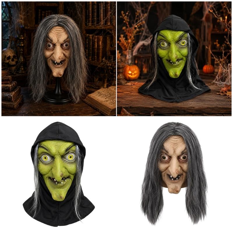 Masque de Costume de Personnage Vieilli avec Détail de Visage en Latex pour Photos de Fête, Spectacles Thématiques et Cosplay de Farce Saisonnière