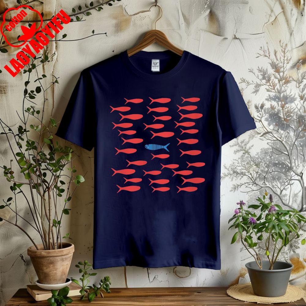 

Футболка Рыба Сардины Симпатичная Футболка с Рыбой Ретро Графические Футболки Эстетика Рыбака Рыбак Кор Красный Синий Рыбки Удобный 4XL