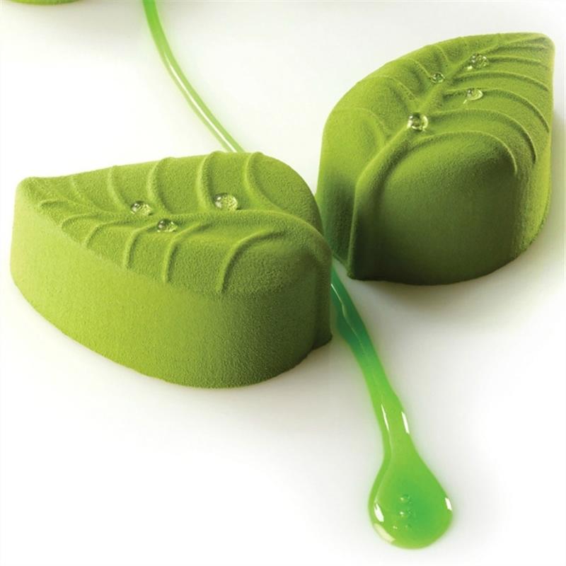 6 Holes Leaf Shaped Silicone Mold Candy Polymer Clay Fondant Mould Cake Decorating Gadgets Making Gumpaste Leaves Moulds
