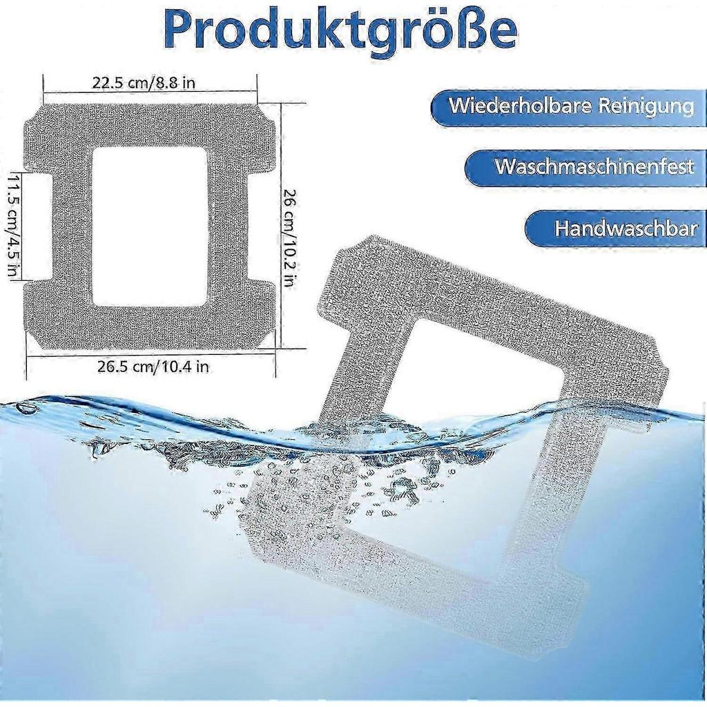 6er-Pack Reinigungspads für Ecovacs Winbot W1 / W1 Pro / W2 / W2 Omni Fensterreinigungsroboter, Fensterreinigungsroboter, Waschbares Mikrofaser-Reinigungstuch