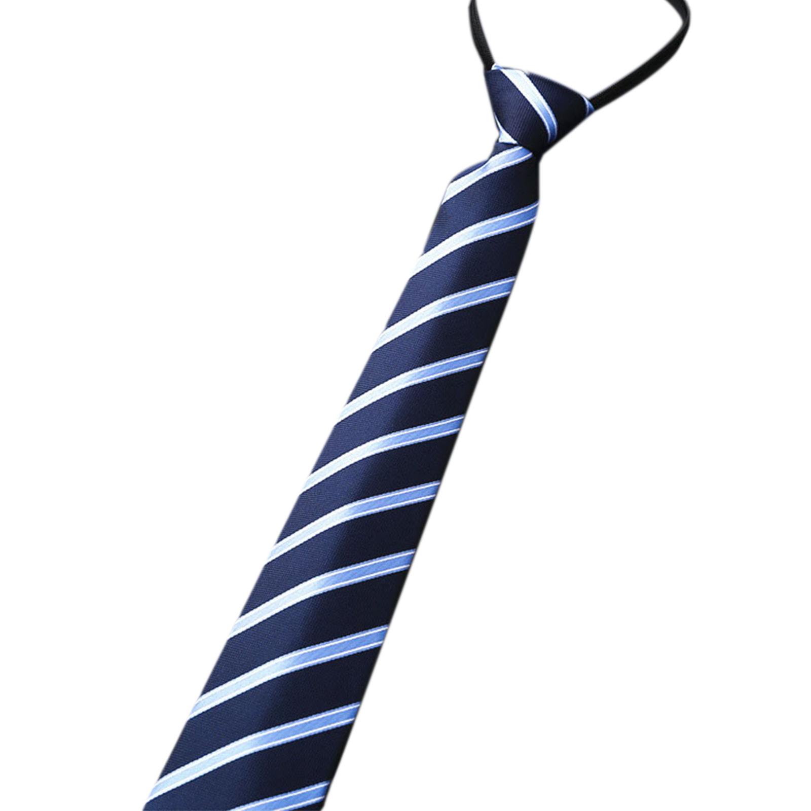 

Business Neckties for Male Unisex Multiple Color Necktie Zipper Design Formal Neckwear Girl Boys Uniform Accessories