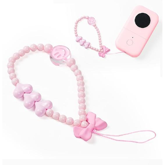 Phomemo D30 Lanyard - Pearl & Star Beaded Bracelet, Easy to Slip Hand Through for Secure Grip, Anti-Drop Protection & Decorative Accessory for D30