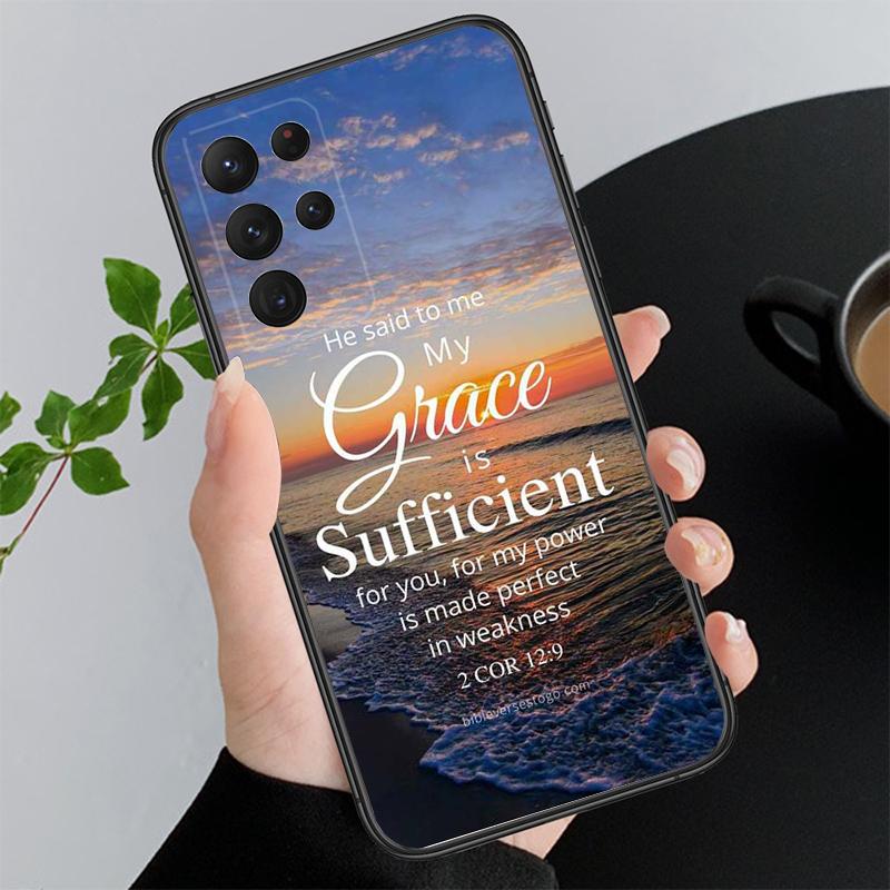 Phone Case for Samsung Galaxy A52S A04S A21S A33 A23 A13 A14 A32 A52 A53 A54 A51 A71 M51 Bible verse Jesus Christian Case