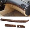 Car Dark Brown Wood Grain Central Console Trument Strip Trim Kit Fit For Honda Accord 2008-2013