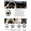 Car Steering Wheel Cover, Microfiber Leather Wheel Cover, Bright Strip Cute Steering Wheel Cover Universal 14.5-15 Inch Car Accessory, Breathable,