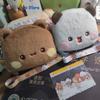 2024 Panda Bubu And Yier Big Head Plush Doll Messenger Bag Cute Cartoon Panda Bear Doll Kawaii Plush Shoulder Bag Couple Gift