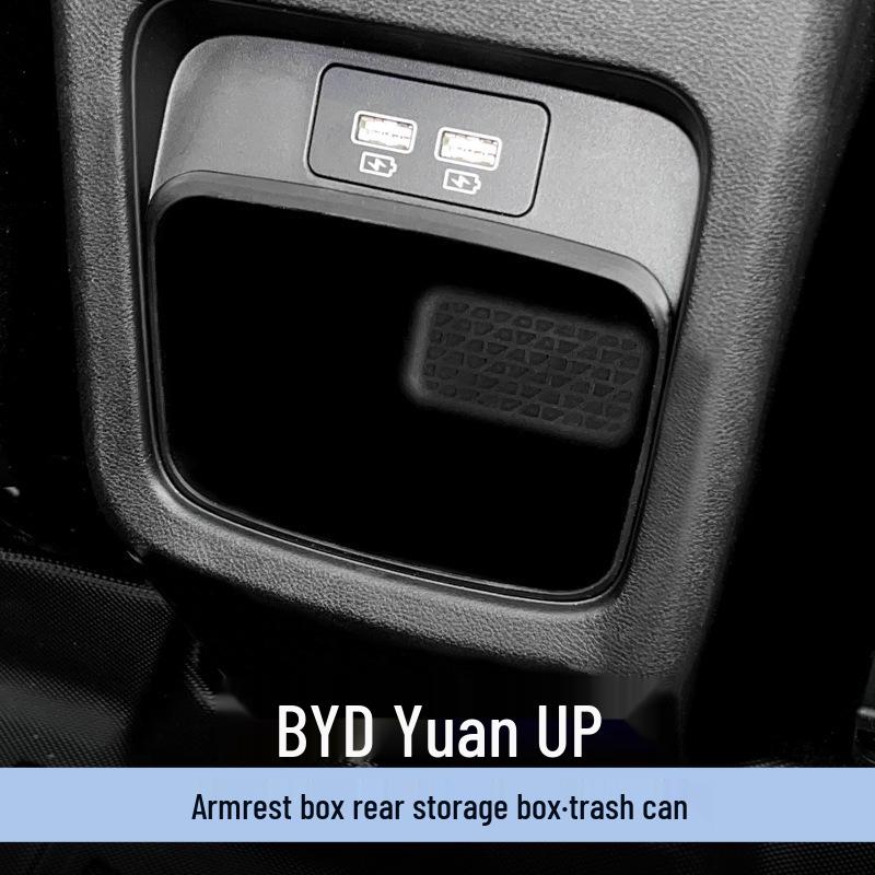 Armrest Rear Storage Box for 24 BYD Yuan Models - Car Interior Organizer