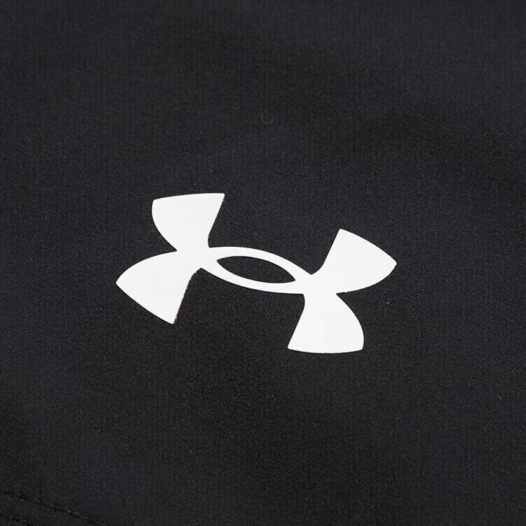 Under Armour Logo Print Loose Quick-Dry Short Sleeve Shorts Casual Sports Set Men sets Black 1326413-001+22500214-001