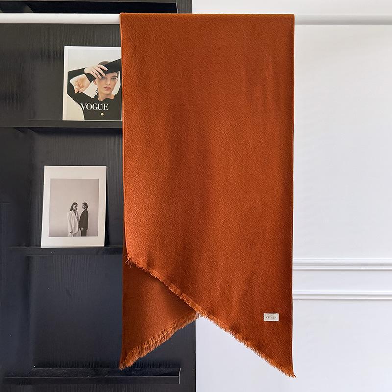 New Winter Cashmere Scarf For Women Soft Solid Color Tassel Shawl Wrap Thick Warm Blanket Echarpe Pashmina Female Scarves