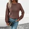 Women S Long Sleeve Multicolor Solid Casual Sweater For Autumn Winter