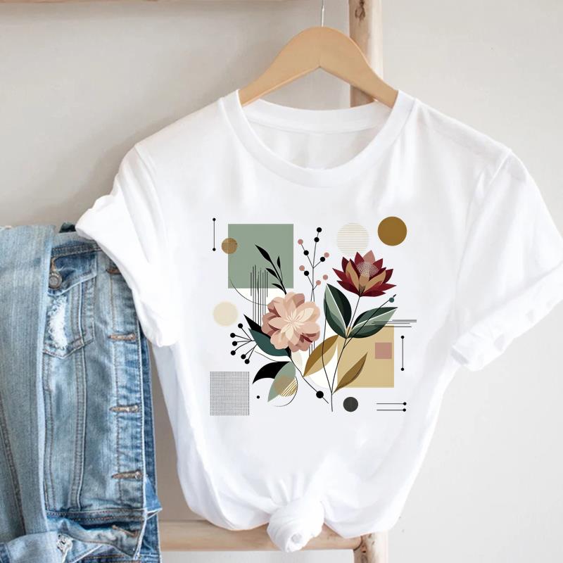 (Asian Size) T Shirt Fashion Women sweet watercolor butterfly trend Clothing Casual Top Short Sleeve Tee Print Lady Female Graphic T-shirts