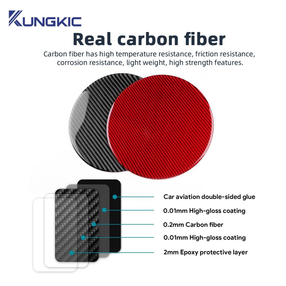 Carbon Fiber Fuel Tank Cap Cover Sticker for Mazda 3 Axela 2019-2025 LHD RHD Interior Accessories