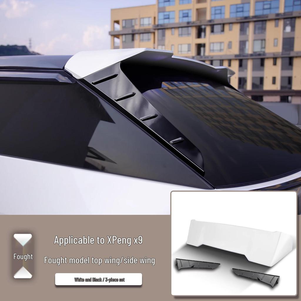 Xpeng Rear Spoiler: No-Drill Wind Deflector & Sports Spoiler for Car Exterior Decoration.
