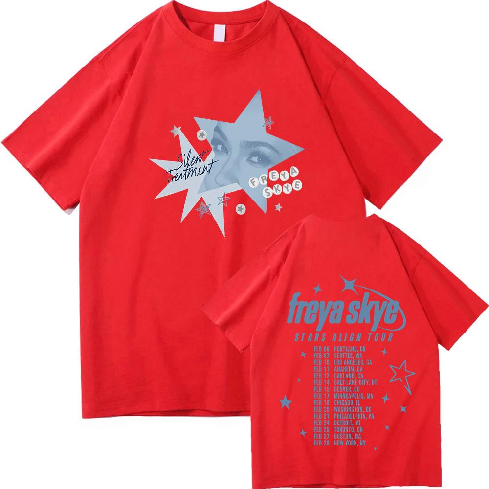 Silent TreatUnisext Tee Freya Skye Stars Align Tour 2026 T Shirt Unisex Women Cotton T-Shirt Harajuku Aesthetic High Quality Clothes S