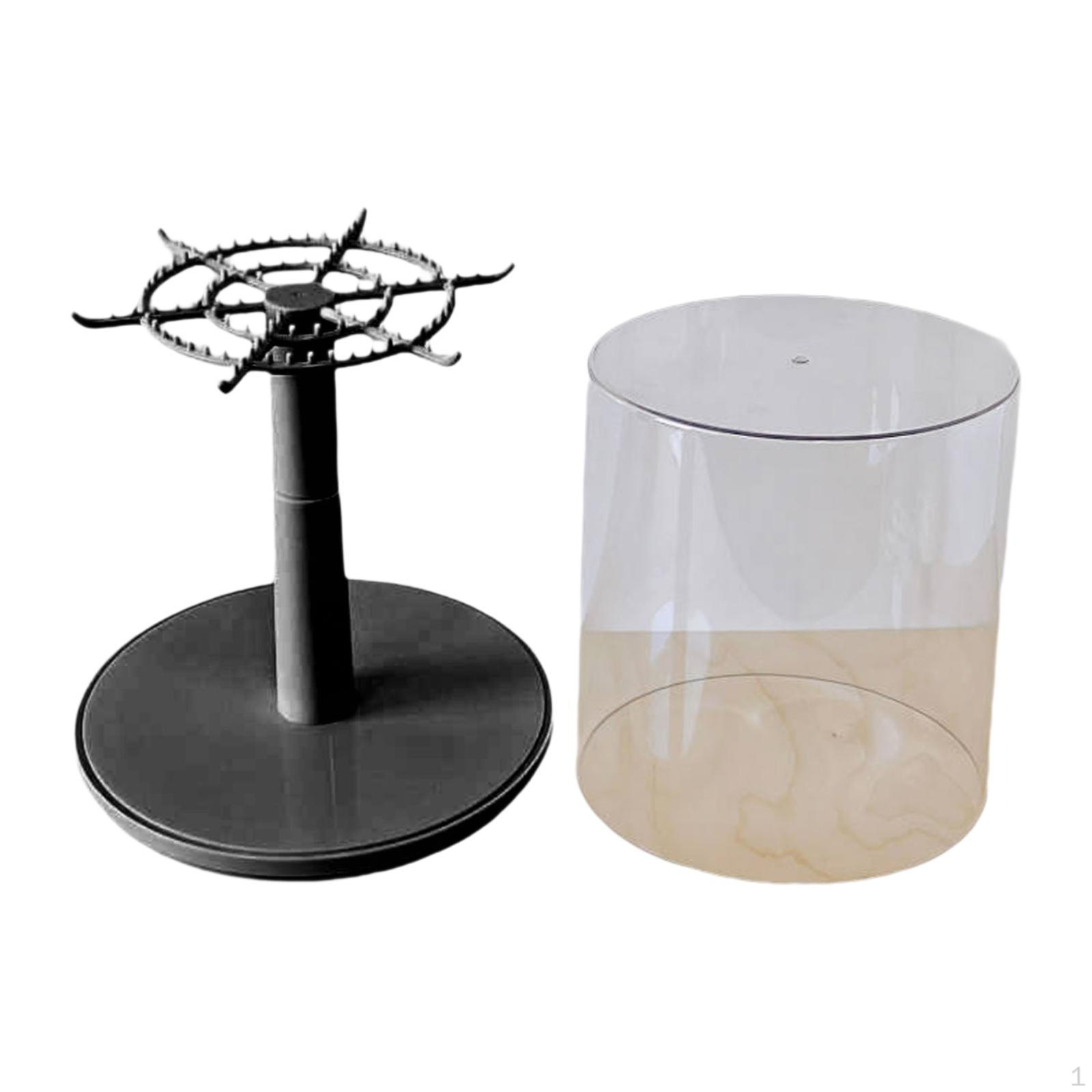

Clear Figures Display Case Hanging Stackable Organizer Showcase Doll Stand Rotating for