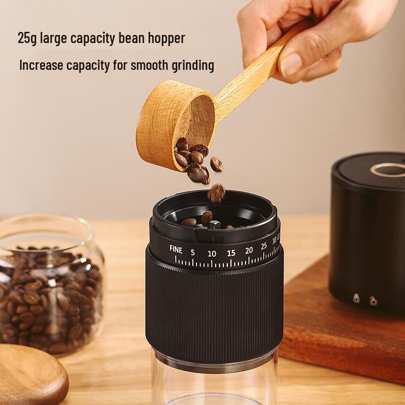 Portable Hand-Crank Electric Coffee Grinder and Maker