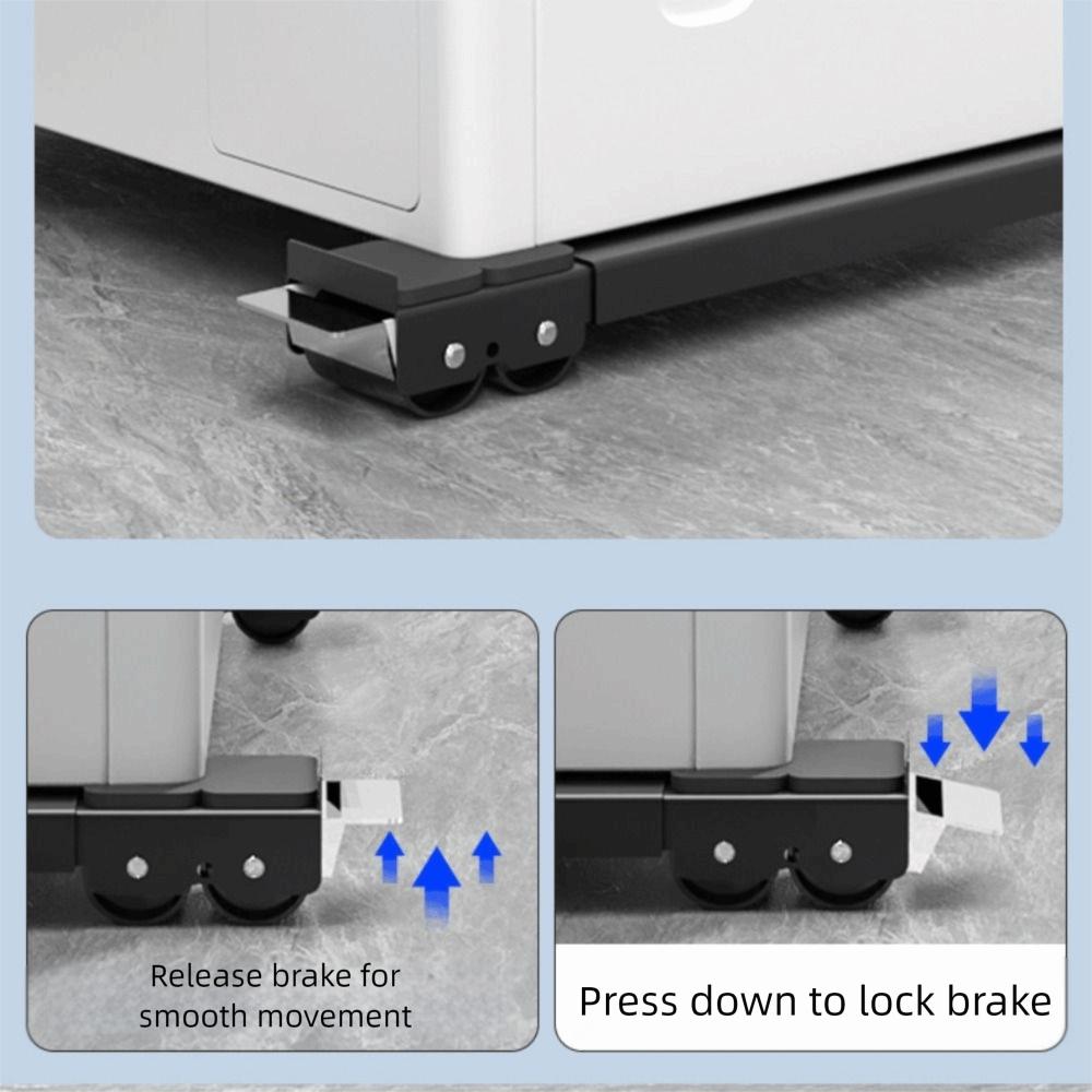 With Wheels Refrigerator Stand Durable Mobile Roller Bracket Adjustable Stand  Furniture