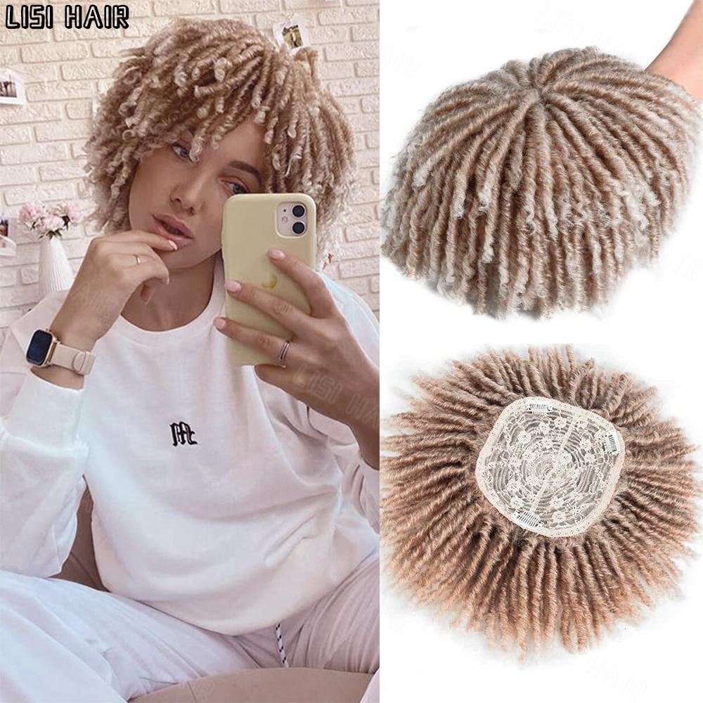 

MISSQUEEN Дреды Парики с зажимами из синтетических локонов Плетеные волосы Половинные парики Короткие дреды Парик из волос Афро парики для женщин и мужчин 20cm