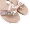 Great HERMES Sandals Medor Leather Thong Metal Pink Leather Women 36.5 Used