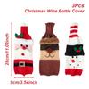 3Pcs Christmas Santa Claus Snowman Elk Wine Bottle Set Merry Christmas Decorations 2025 Navidad Natal Xmas Gifts New Year 2026
