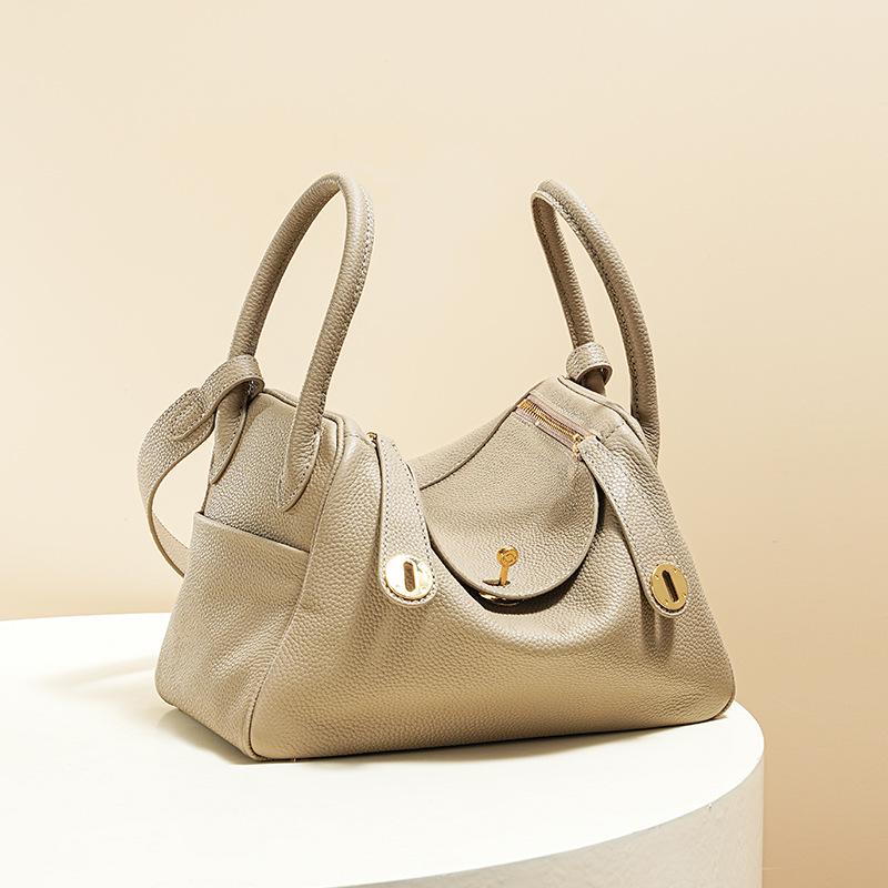 Borsa Dottore TOGO in Vera Pelle di Mucca - Cucita a Mano con Filo Cerato, Sensazione di Lusso, Singola Spalla da Donna, Stile da Pendolare, Best Seller.