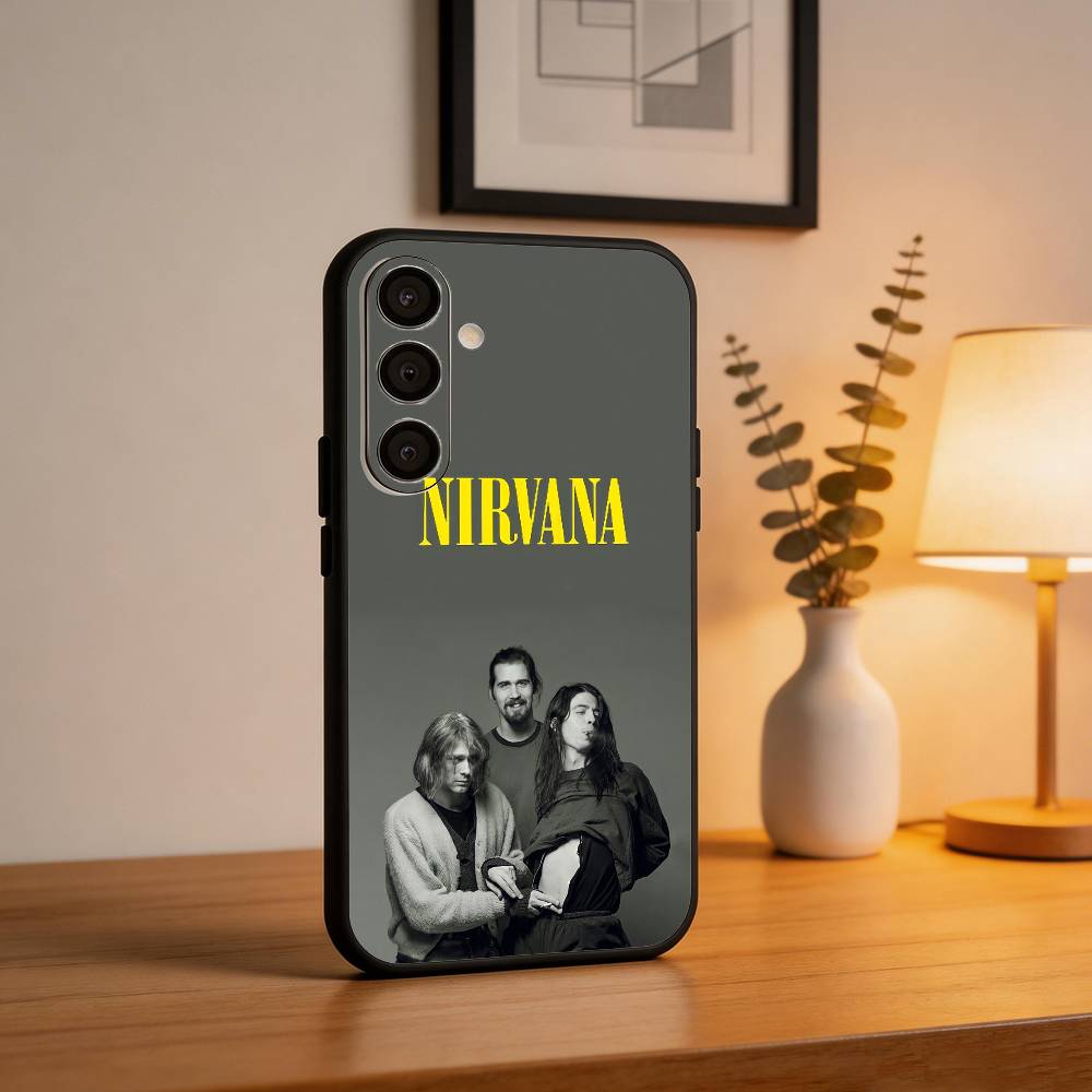 L-Lamentably N-Nirvana R-Rock Band Phone Case For Samsung A73,72,71,A52,51,40,41,A22,A32,31,A13, Soft Black Shell Samsung a51 4g
