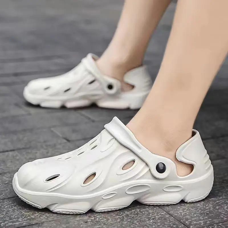 With Platform Height Man Sandals Eva Shoes for Men Hole Summer Sale Trend 2024 Non-slip Outdoor New Low Price Luxury Designer H