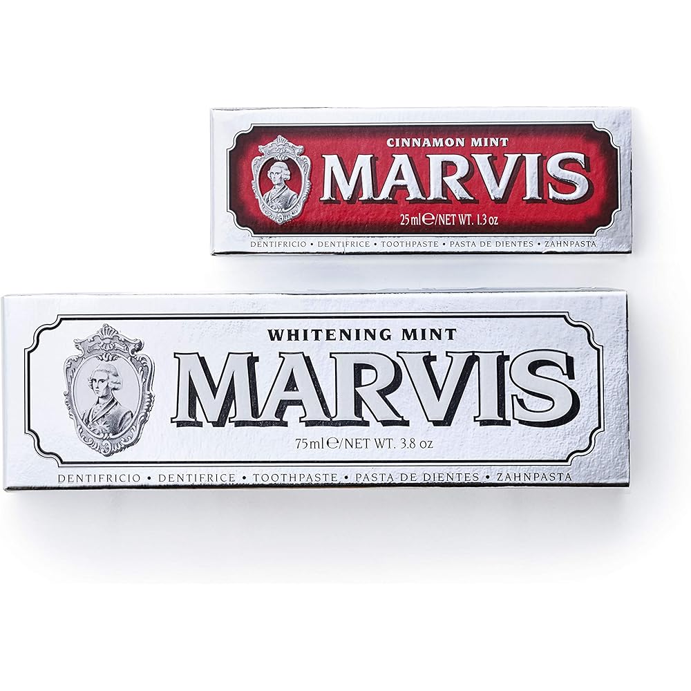 Marvis Whitening Mint & Cinnamon Mint Toothpaste Set 75ml & 25ml Oral Care Italy