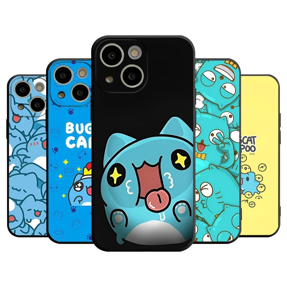 Bug Cat C-Capoo Phone Case For 17 Pro Max For Iphone 14 16 Pro Max 12 15 11 13 Pro Xr X Xs 8 7 Plus Back Cover