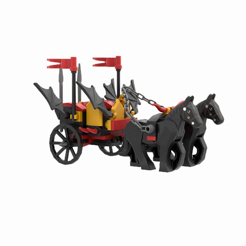 MOC Steine Mittelalter Alchemie Raum Küche Zauberer Trank Bausteine Teufelsquelle Schloss Straßenlaterne Hexen Figuren Szene Schädel