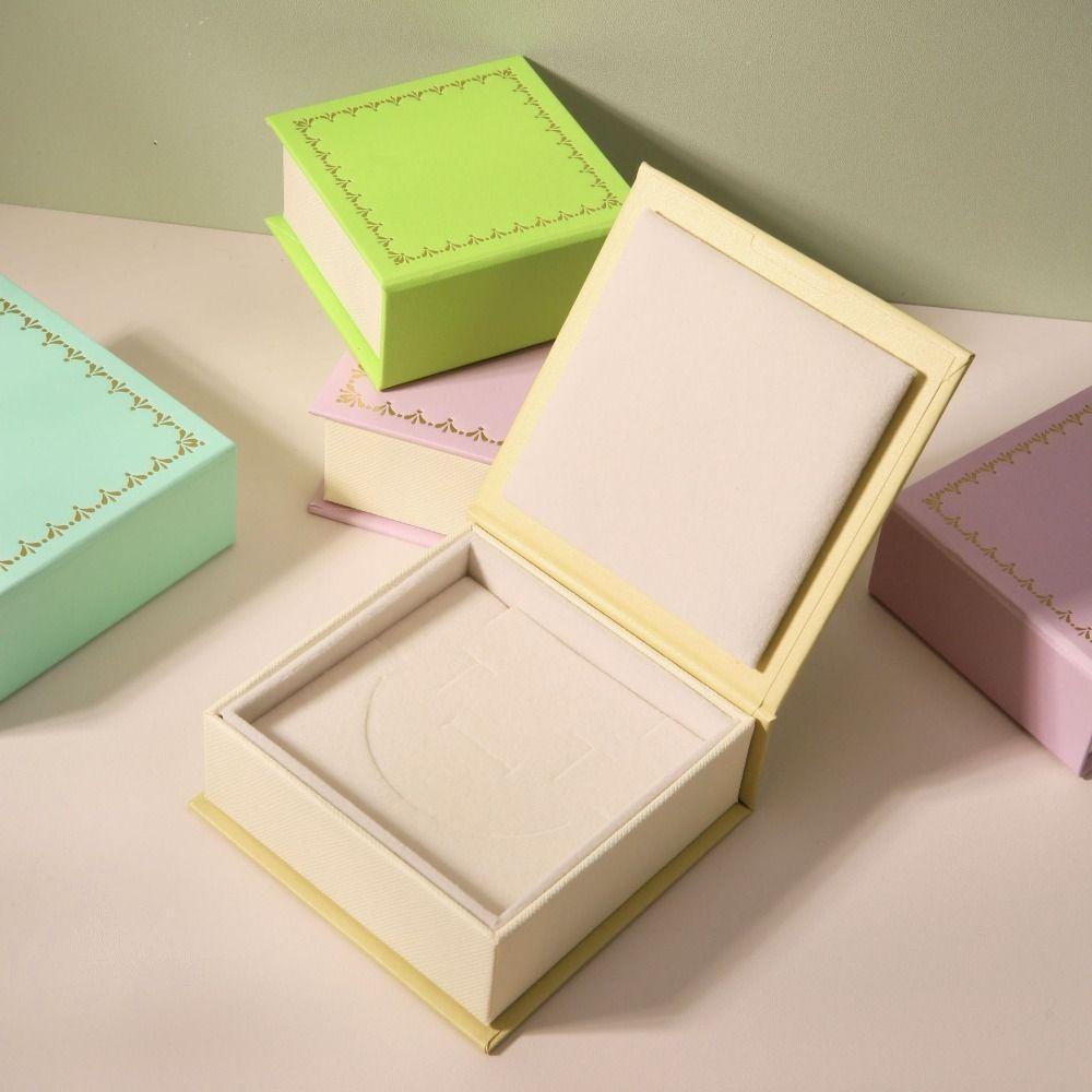 Square Jewelry Storage Case with Sponge Portable Travel Jewelry Box  Vanity Gift