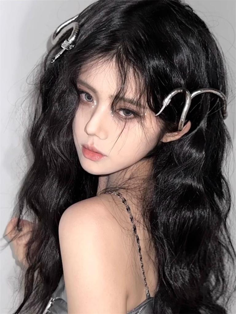 Valentine's Day Metal Decorative Snake Headband, Creative Hair Accessories, Wrapped Hair Chain or Necklace, Open Design, Free Style, DIY Metal