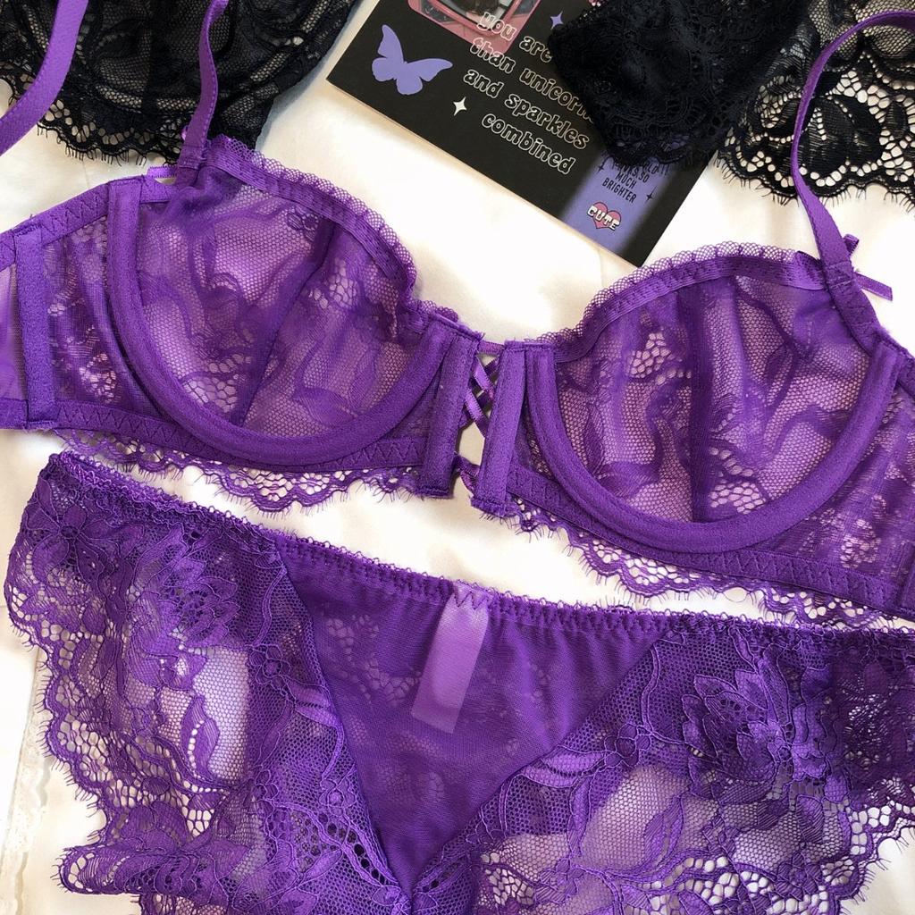 Sexy Hollow Bra French Ultra Thin Lace Embroidery Women Lingerie Set Underwire Push Up Bras Breathable Underwear and Panties Set