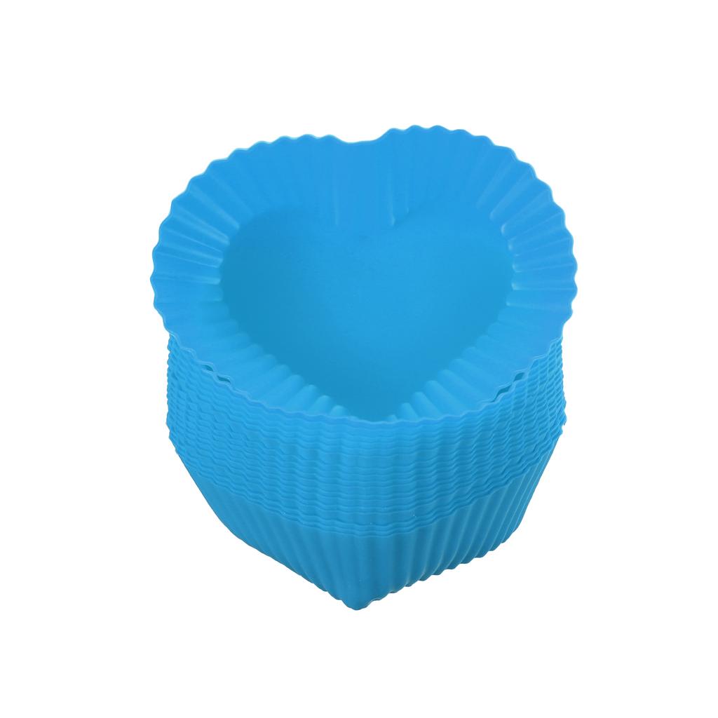 18pcs Heart Reusable Silicone Cupcake Liners Silicone Cake Mold Muffin Cupcake Baking Molds for Wedding Birthday Party