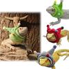 Creative Lizard Transformation Outfit Funny Horn Ball Hat Scarf Halloween Lizard Hat Clothes Climbing Pet Decoration Props