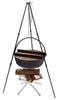 CAMPING MOON Tripod M, 3-Tier Folding Campfire Tripod, 15kg Max Weight Capacity, Storage Case Included, Black Gear, MS-080-BK